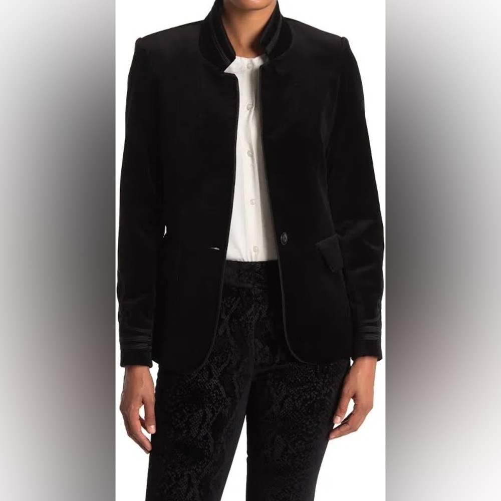 Frame black velvet blazer. Size 10 new with tags.